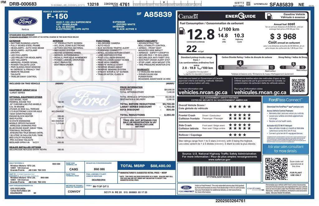 used 2025 Ford F-150 car, priced at $60,000