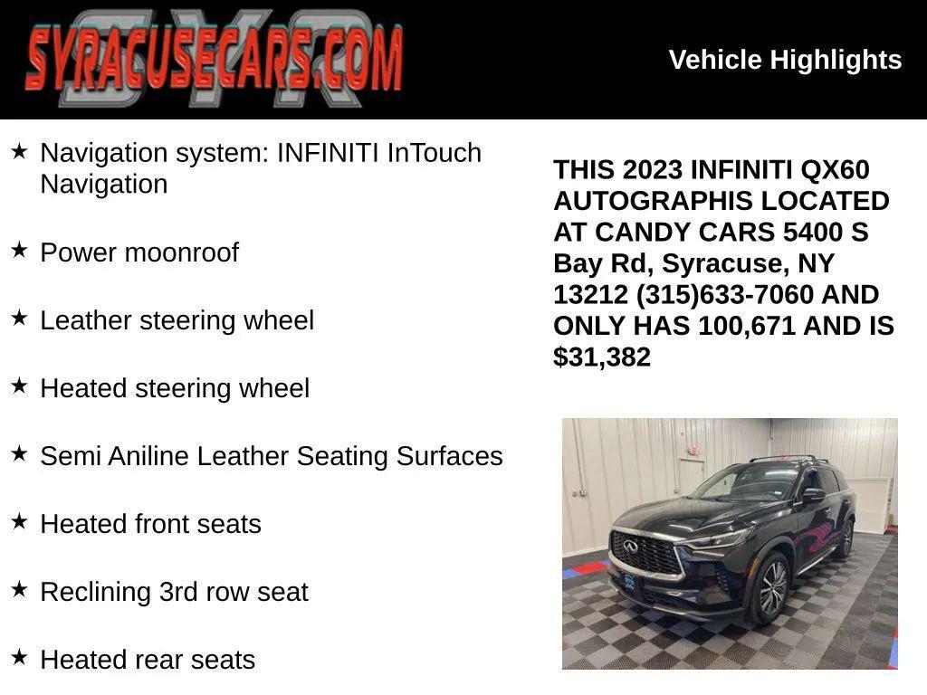 used 2023 INFINITI QX60 car, priced at $31,382