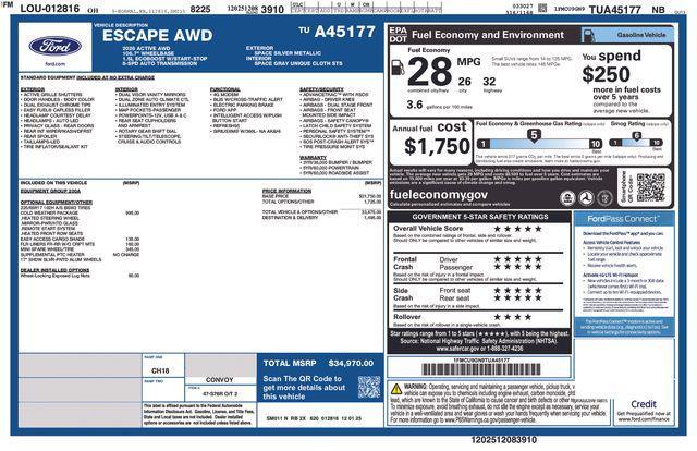 new 2026 Ford Escape car, priced at $31,656