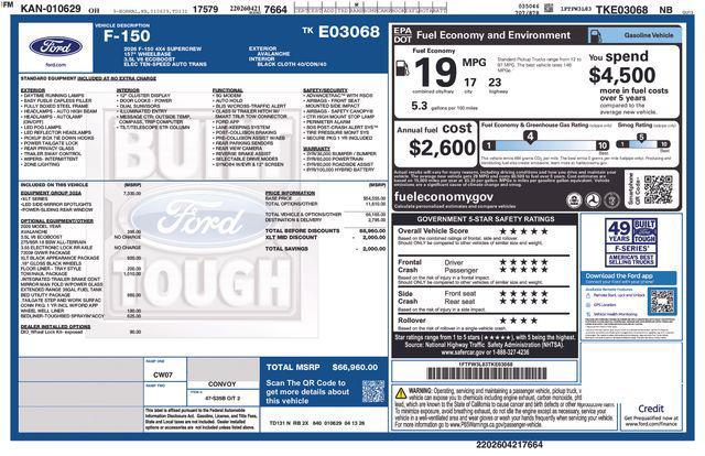 new 2026 Ford F-150 car, priced at $62,186