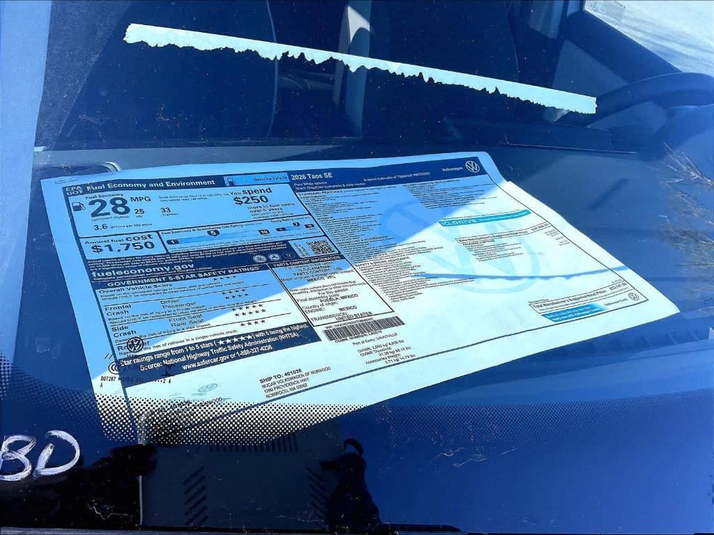 new 2026 Volkswagen Taos car, priced at $31,580