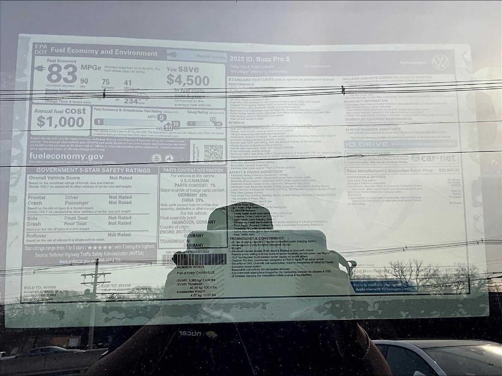 new 2025 Volkswagen ID. Buzz car, priced at $47,442