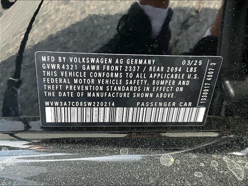 new 2025 Volkswagen Golf GTI car, priced at $35,500