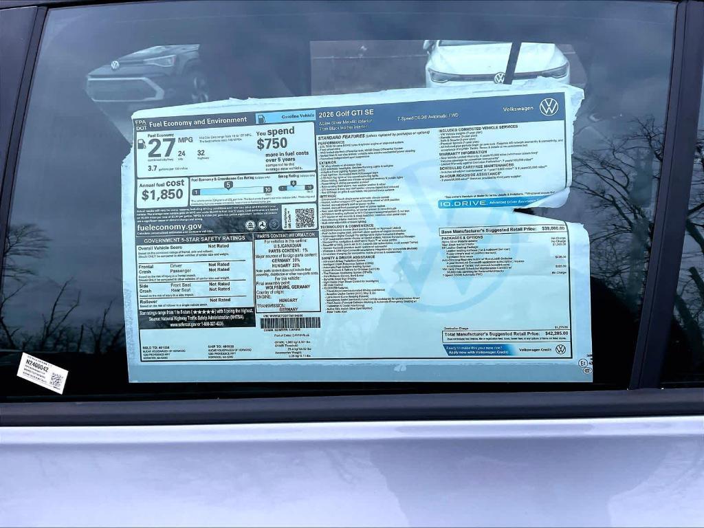 new 2026 Volkswagen Golf GTI car, priced at $40,774