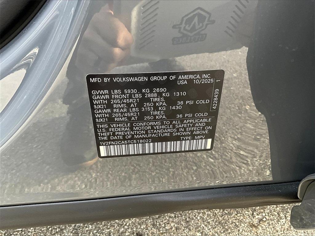 new 2026 Volkswagen Atlas car, priced at $53,304