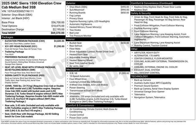 used 2025 GMC Sierra 1500 car, priced at $54,399