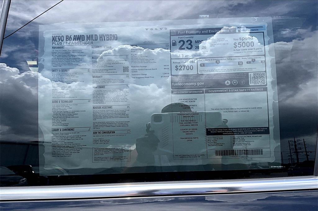 new 2026 Volvo XC90 car, priced at $71,825