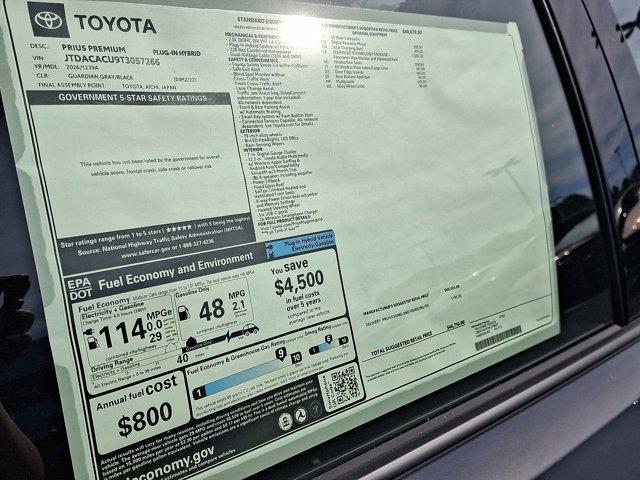 new 2026 Toyota Prius Plug-In Hybrid car, priced at $44,718
