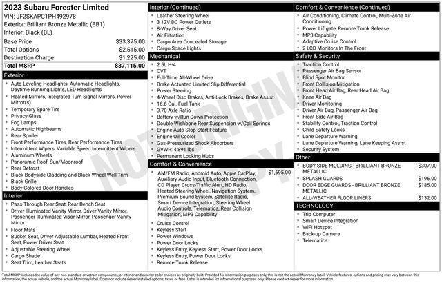used 2023 Subaru Forester car, priced at $28,995