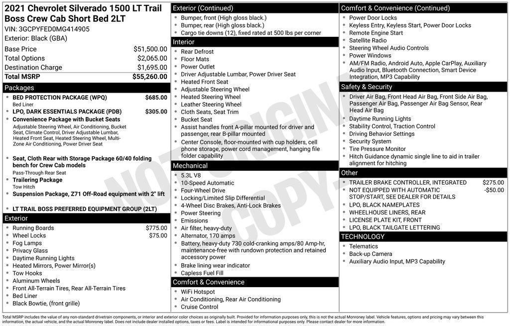 used 2021 Chevrolet Silverado 1500 car, priced at $47,237