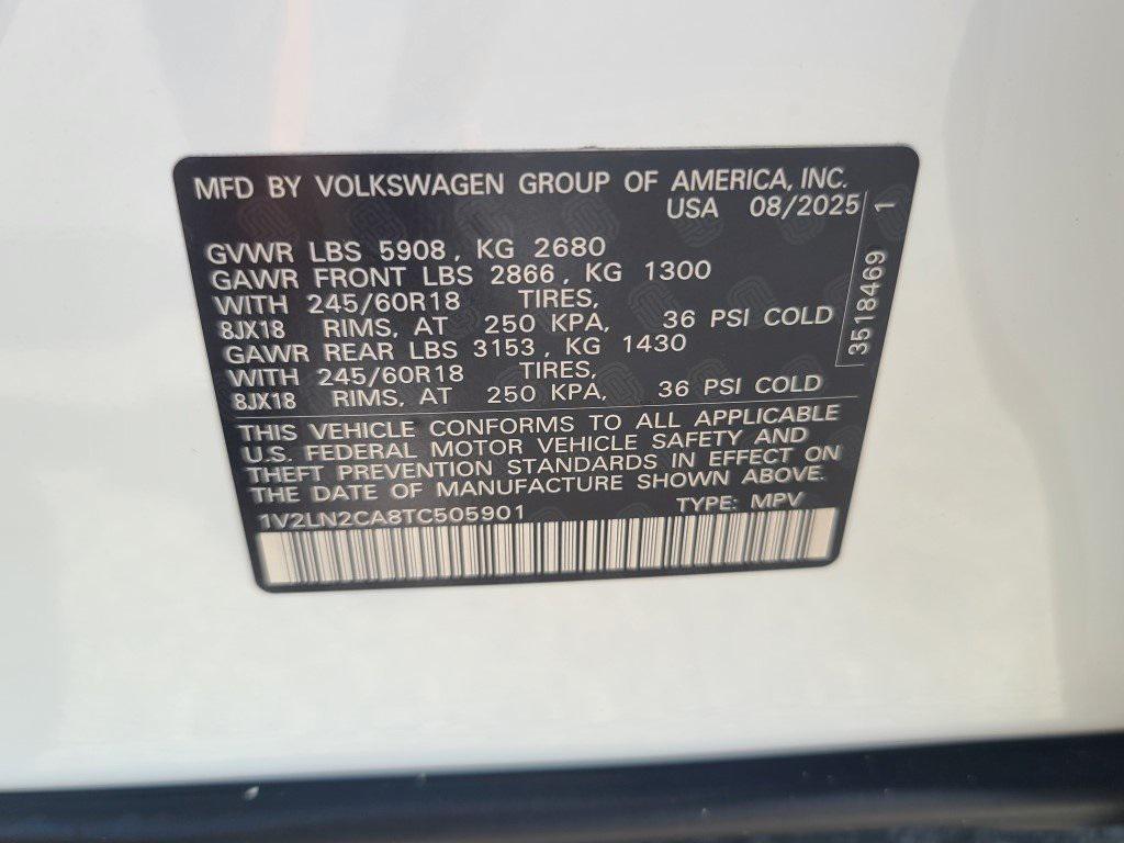 new 2026 Volkswagen Atlas car, priced at $39,365