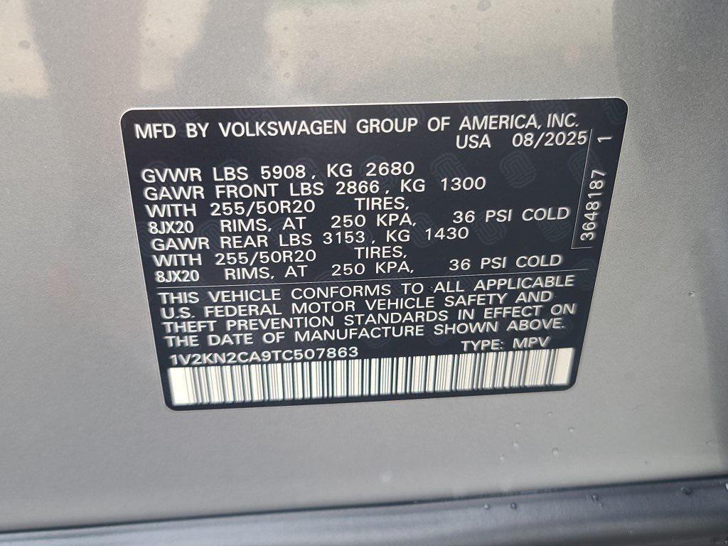 new 2026 Volkswagen Atlas car, priced at $44,741