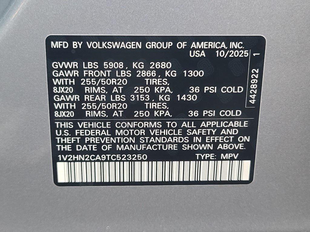 new 2026 Volkswagen Atlas car, priced at $43,986