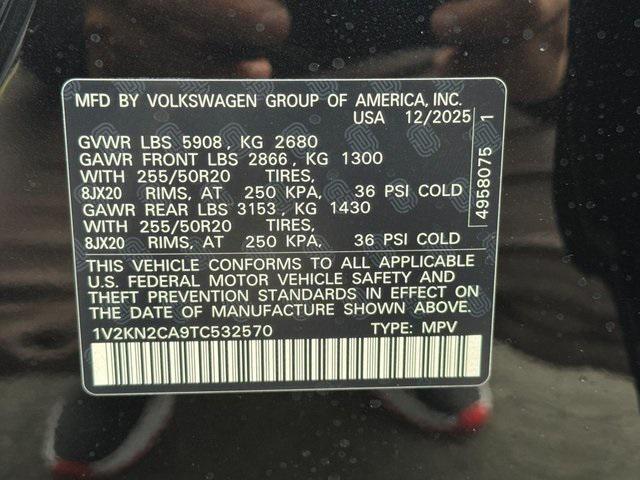 new 2026 Volkswagen Atlas car, priced at $44,611