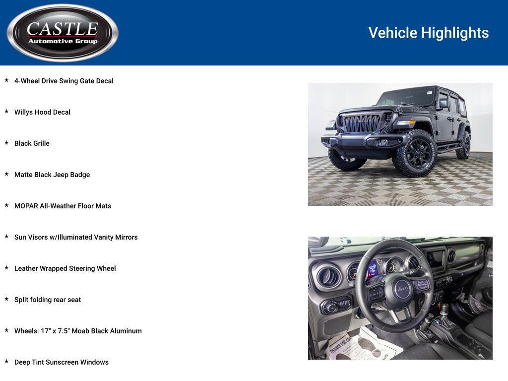 used 2022 Jeep Wrangler car, priced at $28,177