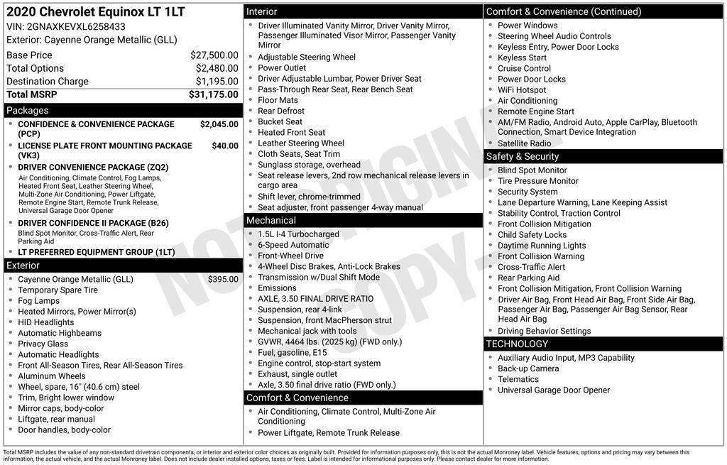 used 2020 Chevrolet Equinox car, priced at $14,488