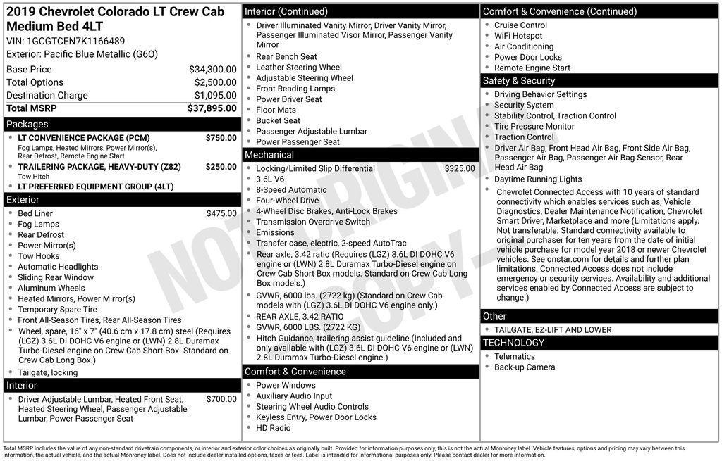 used 2019 Chevrolet Colorado car, priced at $22,203