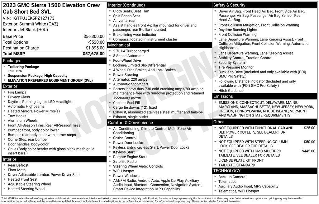 used 2023 GMC Sierra 1500 car, priced at $38,225