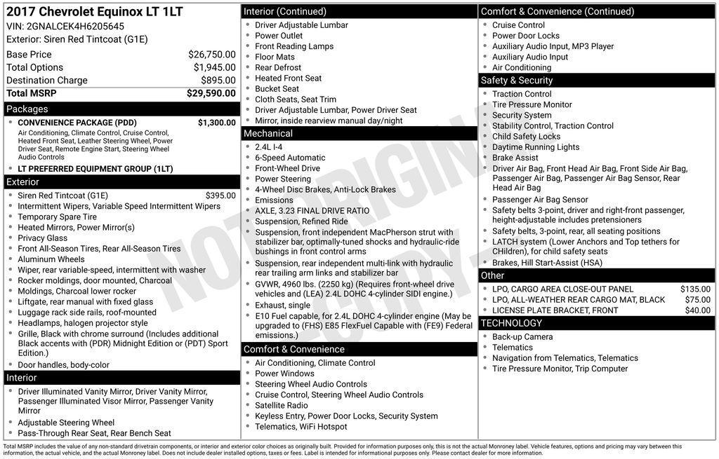 used 2017 Chevrolet Equinox car, priced at $11,988