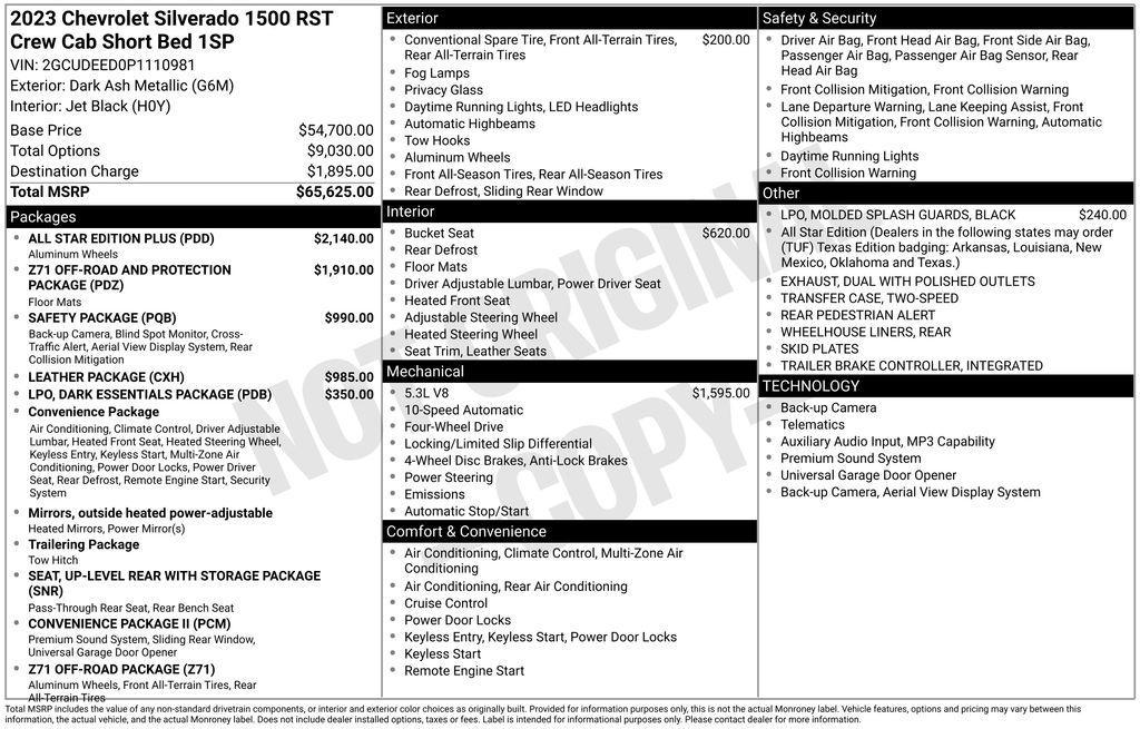 used 2023 Chevrolet Silverado 1500 car, priced at $42,788