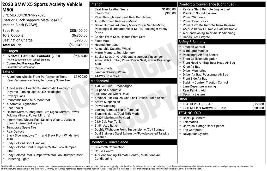 used 2023 BMW X5 car, priced at $52,612