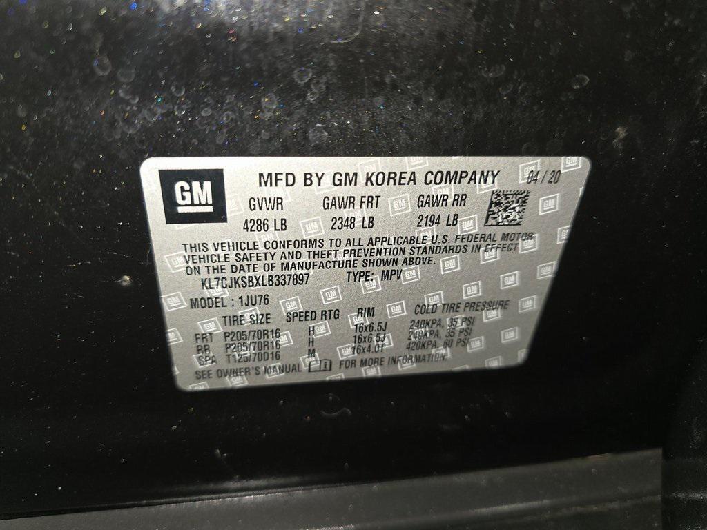 used 2020 Chevrolet Trax car, priced at $16,205