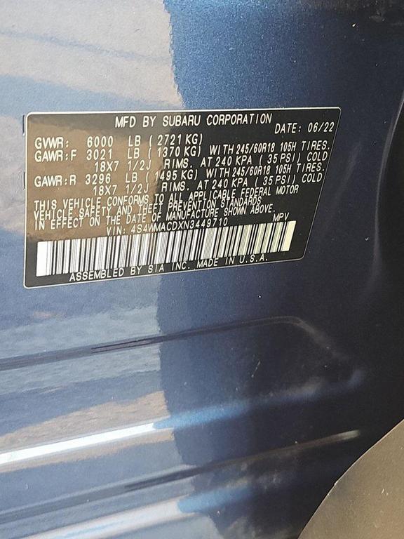 used 2022 Subaru Ascent car, priced at $21,836