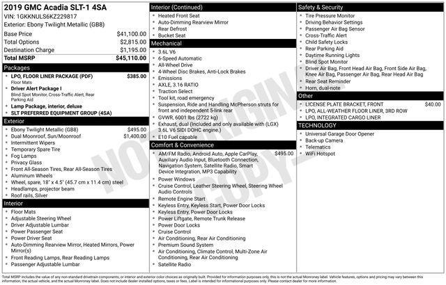 used 2019 GMC Acadia car, priced at $15,519