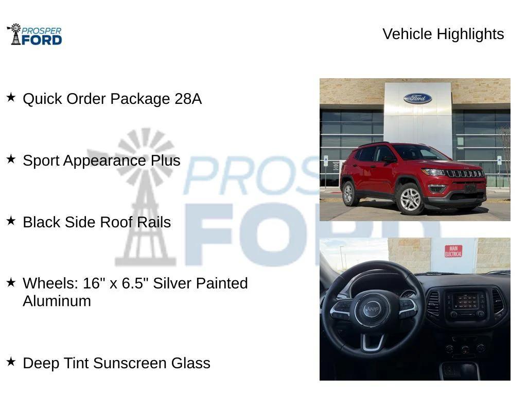 used 2018 Jeep Compass car, priced at $13,295