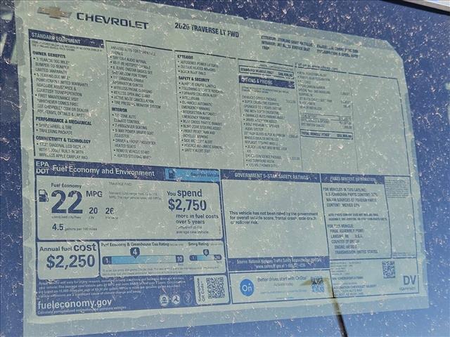 new 2026 Chevrolet Traverse car, priced at $46,400