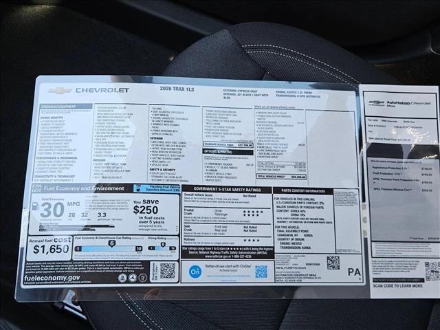 new 2026 Chevrolet Trax car, priced at $24,411