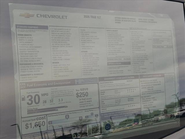 new 2026 Chevrolet Trax car, priced at $23,975