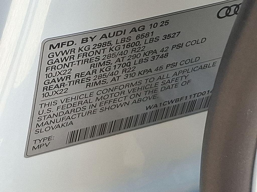 new 2026 Audi SQ8 car, priced at $124,170