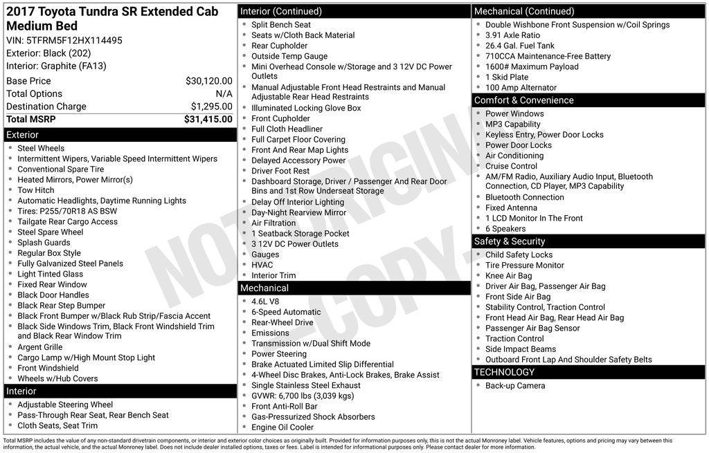 used 2017 Toyota Tundra car, priced at $15,991