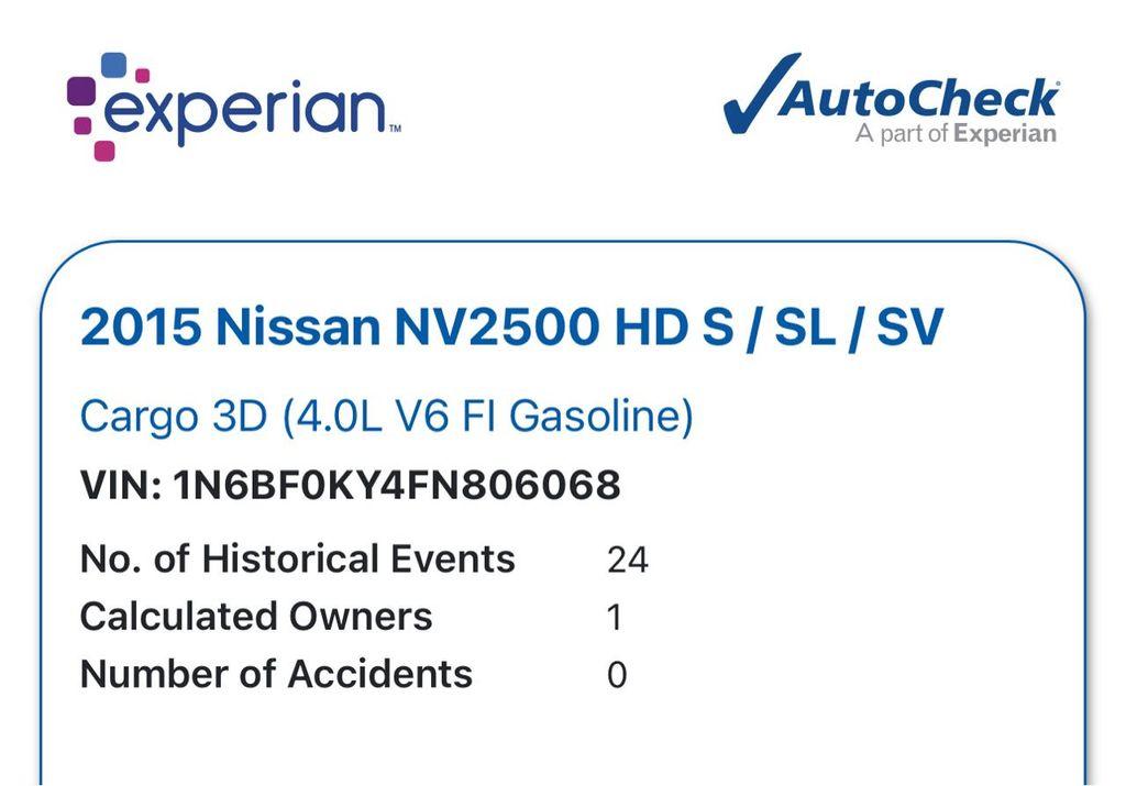 used 2015 Nissan NV Cargo NV2500 HD car, priced at $14,480