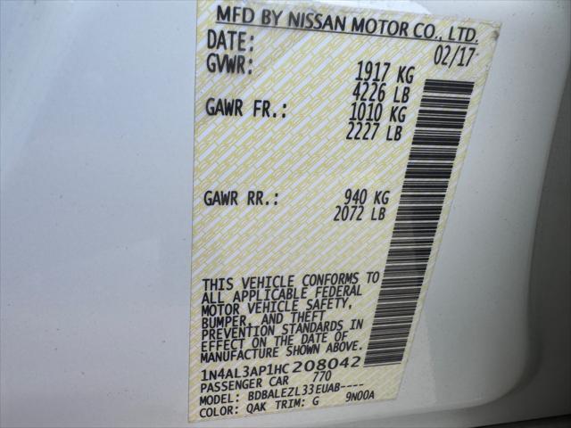 used 2017 Nissan Altima car, priced at $11,980