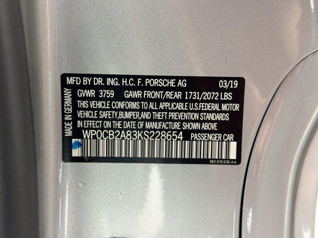 used 2019 Porsche 718 Boxster car, priced at $76,998