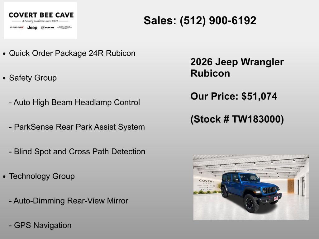 new 2026 Jeep Wrangler car, priced at $49,799