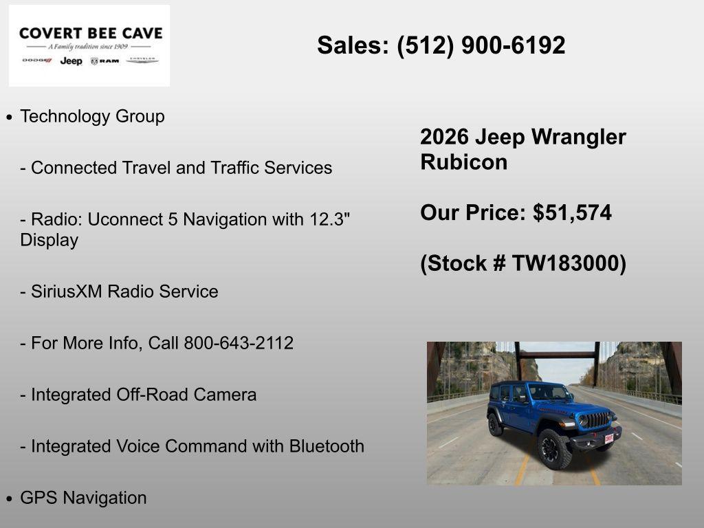 new 2026 Jeep Wrangler car, priced at $51,574