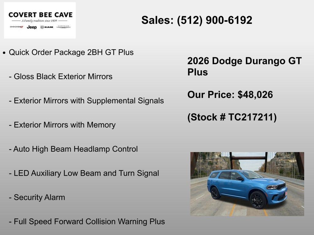new 2026 Dodge Durango car, priced at $48,026