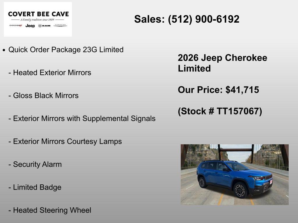 new 2026 Jeep Cherokee car, priced at $39,215
