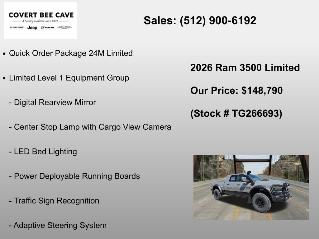 new 2026 Ram 3500 car, priced at $148,790