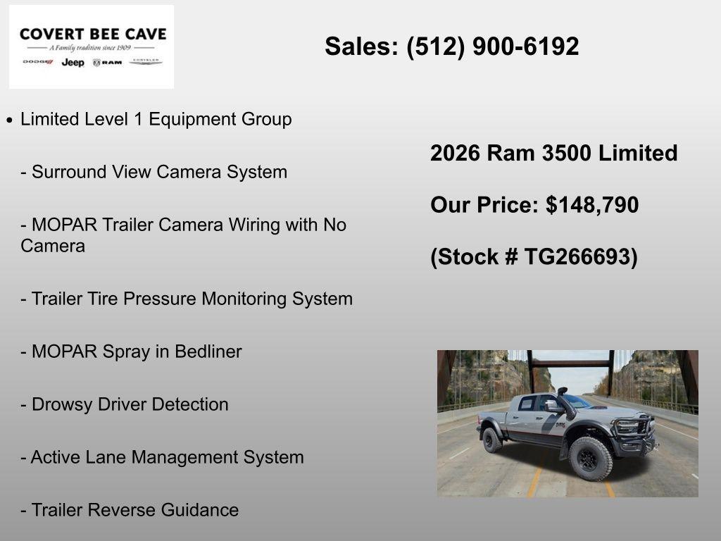 new 2026 Ram 3500 car, priced at $148,790