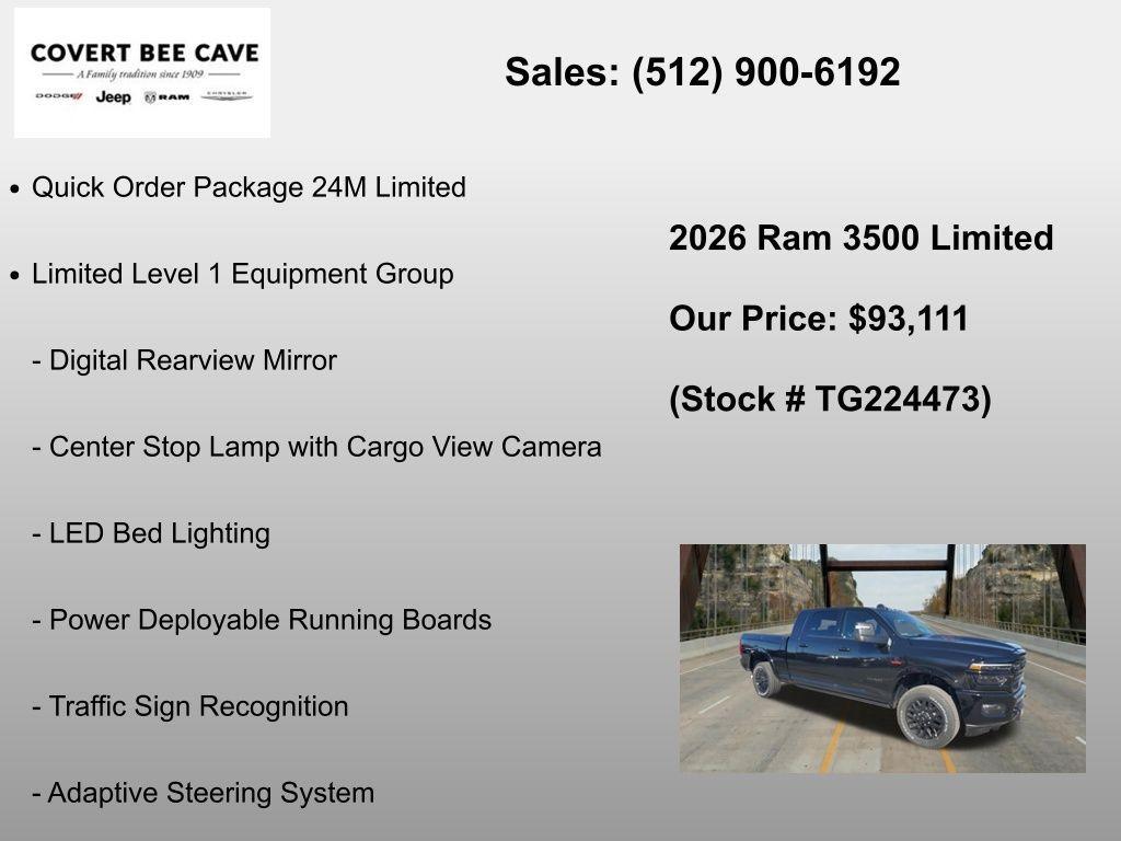 new 2026 Ram 3500 car, priced at $93,111