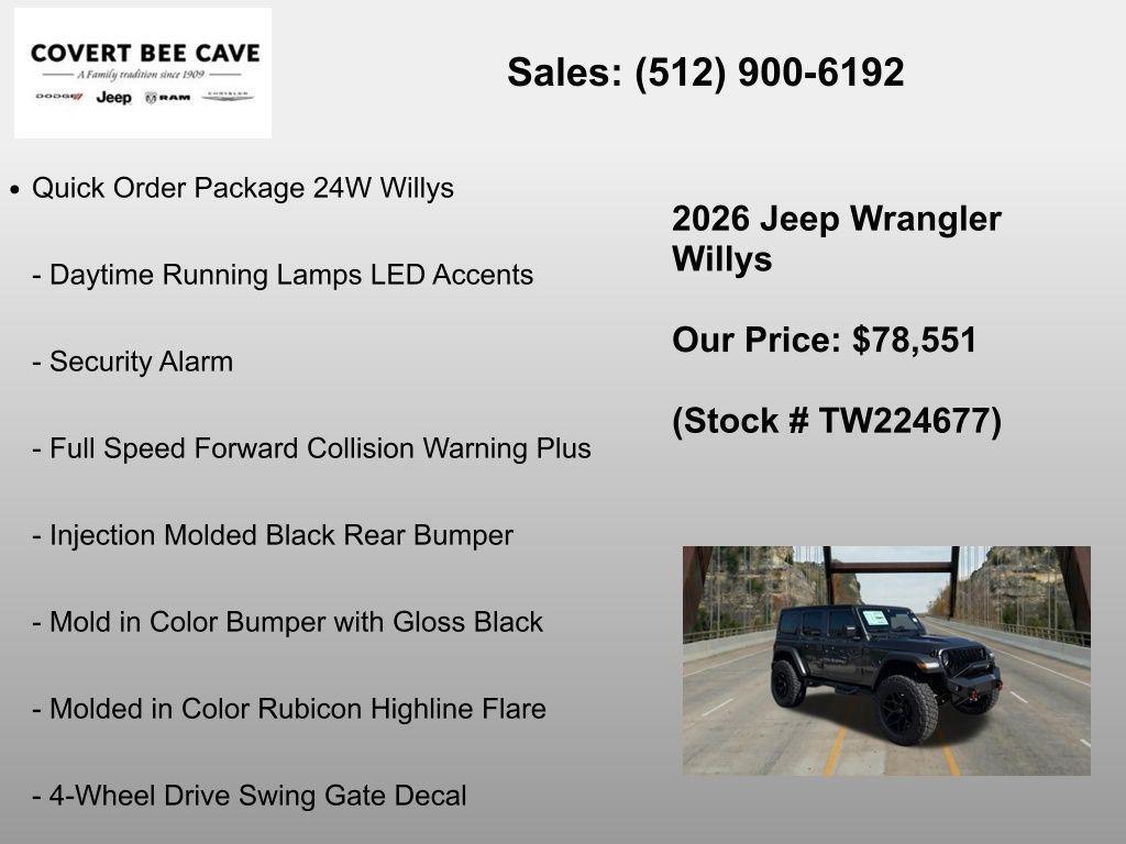 new 2026 Jeep Wrangler car, priced at $78,551