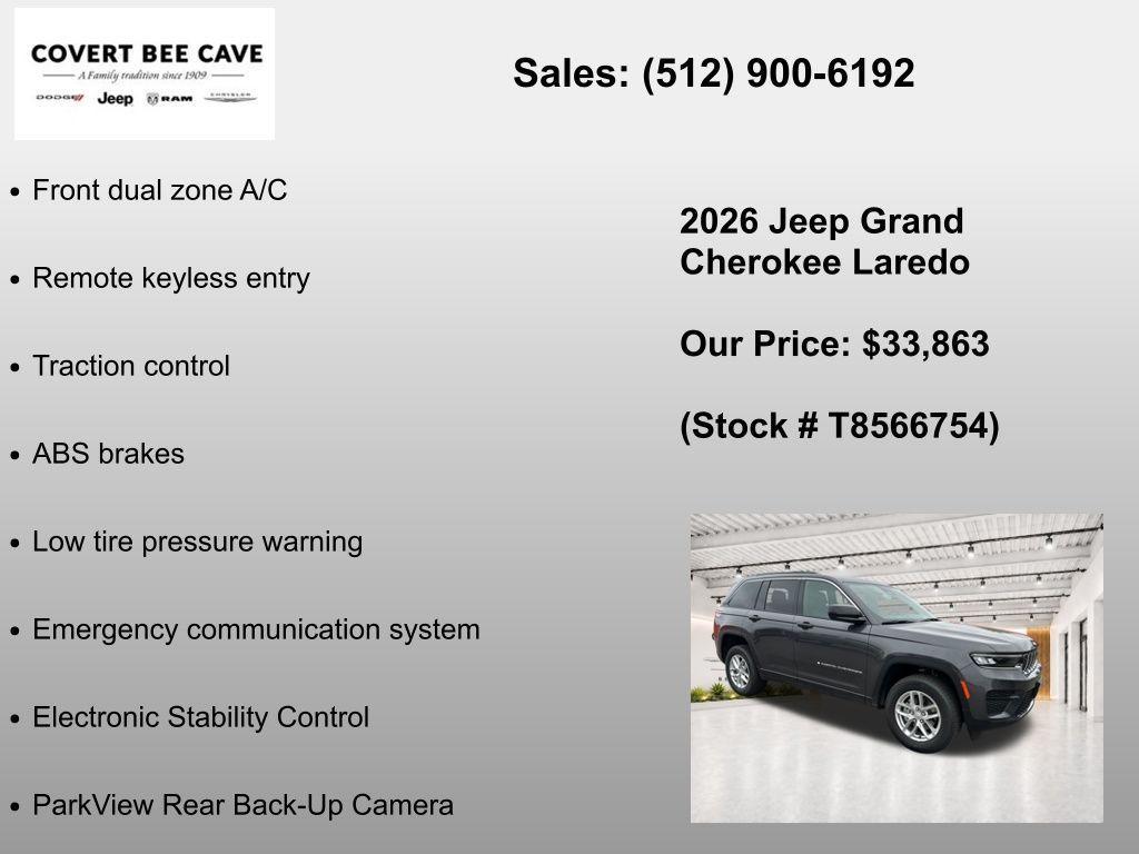 new 2026 Jeep Grand Cherokee car, priced at $34,088