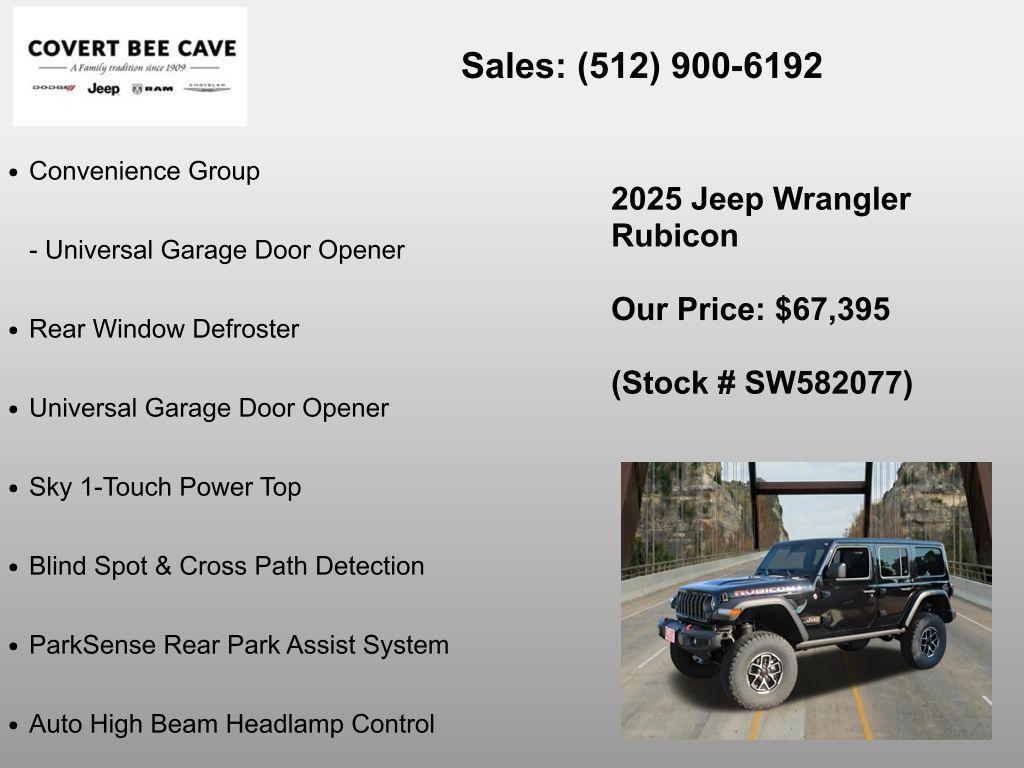 new 2025 Jeep Wrangler car, priced at $67,395