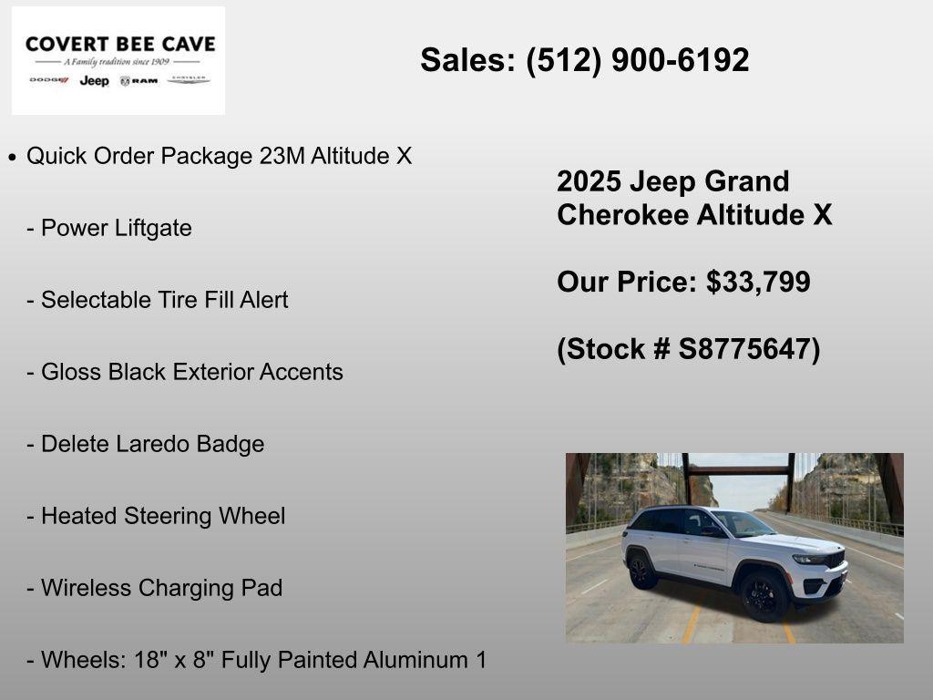 new 2025 Jeep Grand Cherokee car, priced at $33,799