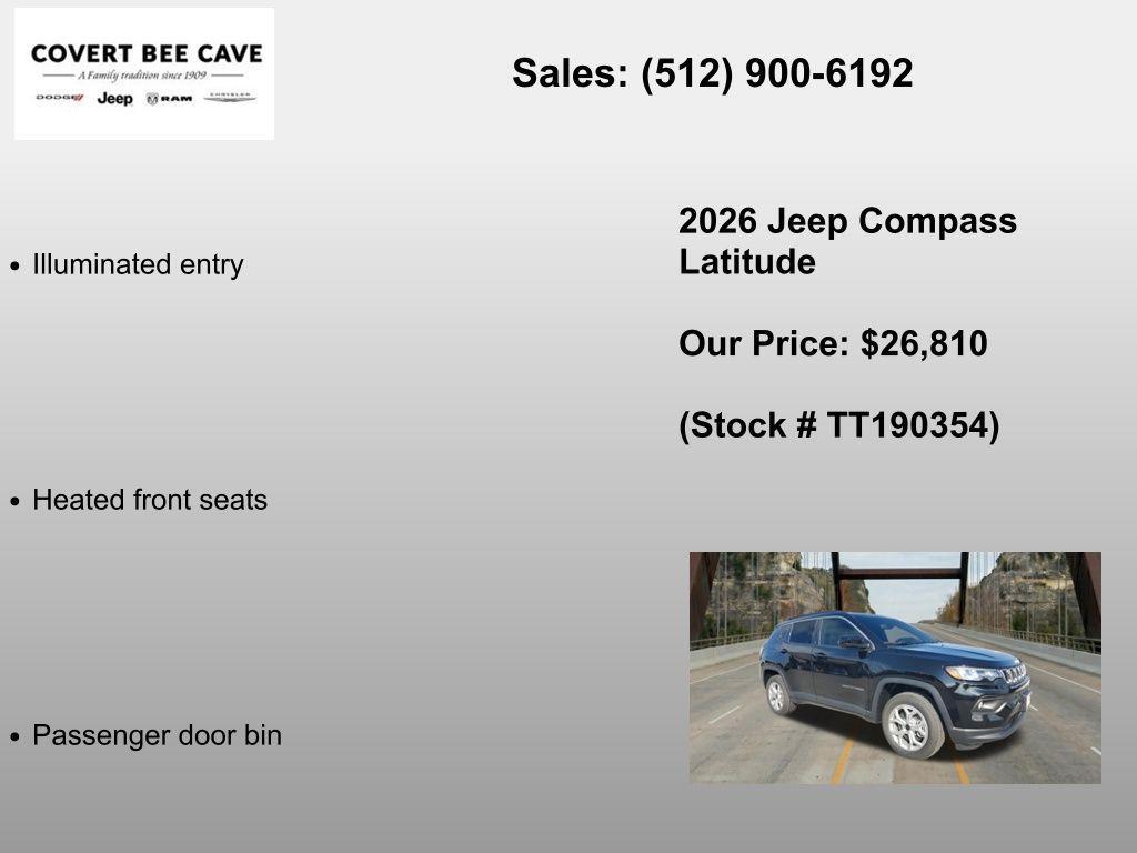 new 2026 Jeep Compass car, priced at $26,810