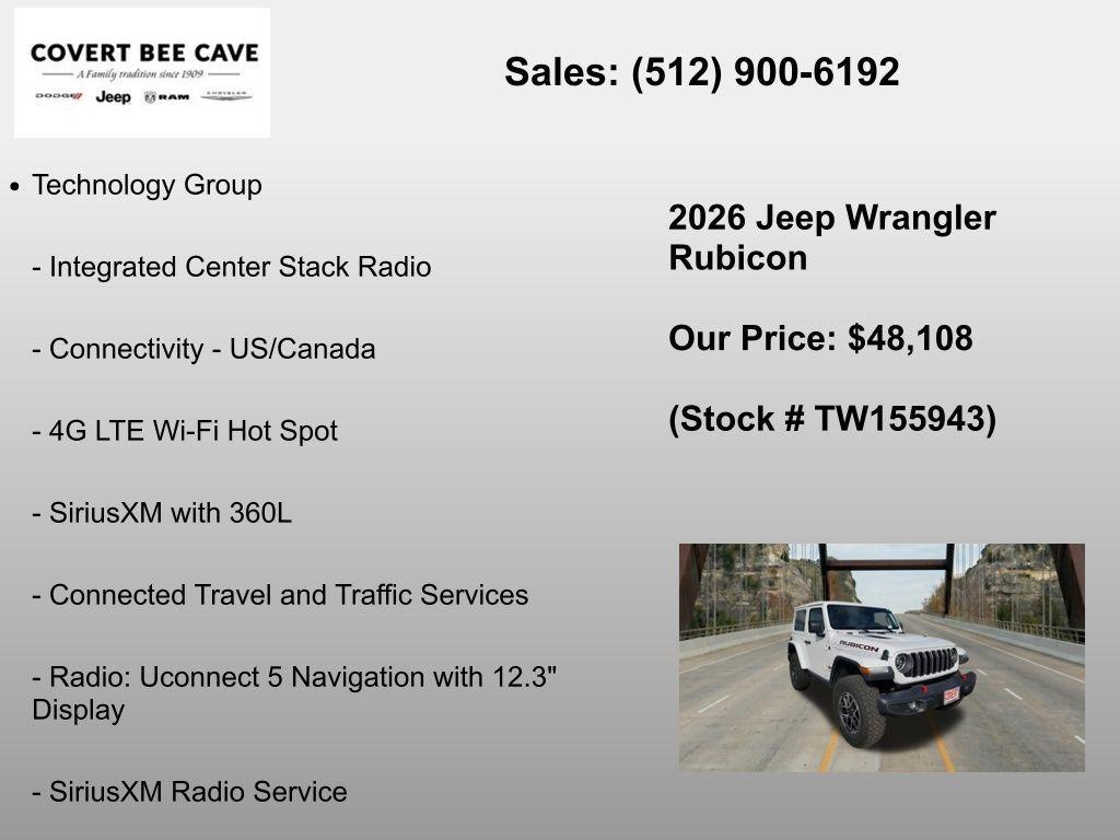 new 2026 Jeep Wrangler car, priced at $48,108